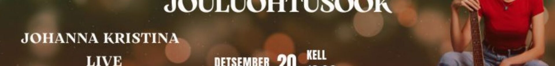 Jõuluõhtusöök & kontsert – Johanna Kristina LIVE