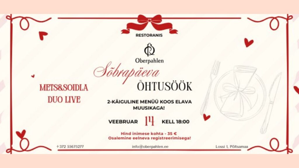 Sõbrapäeva õhtusöök - Mets&Soidla Duo Live